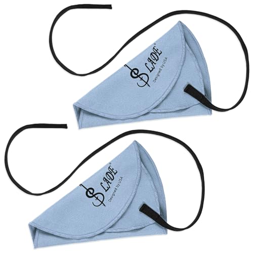 2 PCS Flute Cleaning Cloth, Saxophone Clarinet Trumpet Flute Cleaning Kit, Clarinet Cleaner for Inside Tube Suitable Piccolo Flute Sax Saxophone
