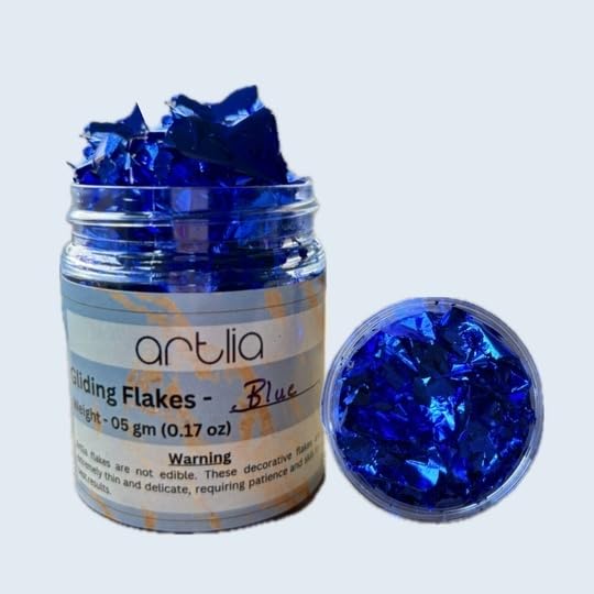 Artlia Gliding Flakes for Resin Art | Nail Designs | Card Making, and Other Decorative Crafting Projects and Resin Frame Design (Blue)