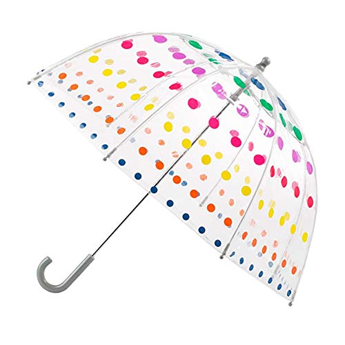 Jufjsfy Parapluie à Bulles Transparent pour Enfants Parapluies pour Enfants et Femmes pour et Femmes Parapluie de Transparent à Long Manche