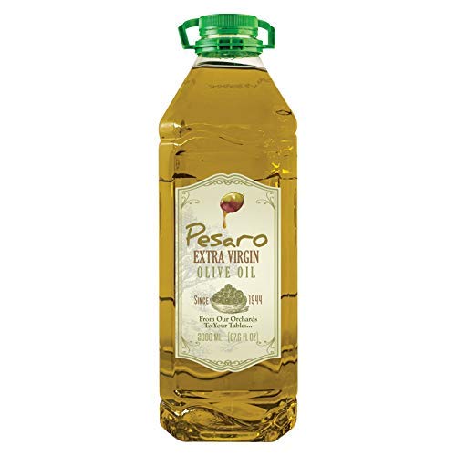 PESARO Olive Oil Extra Virgin Light Tasting | First Cold Pressed | Premium, Single Origin, %100 Pure & Fresh| 2 Liters (67.6 Fl.Oz) Jug