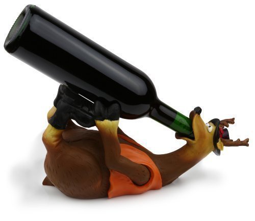 Pfiffig-Wohnen Soporte para Botella de Vino Botellero de Ciervo Divertido