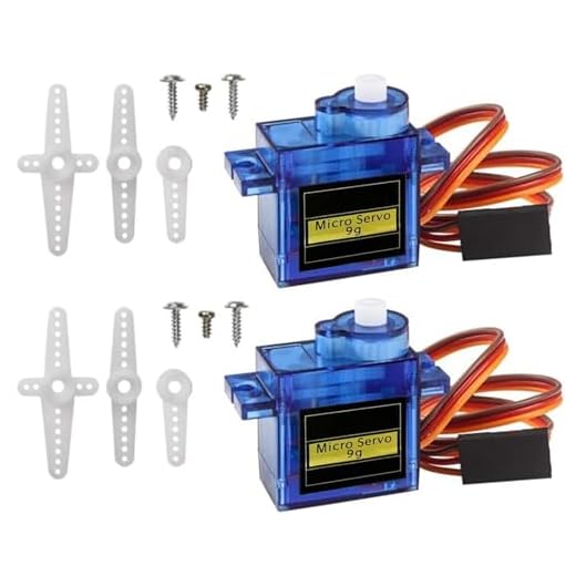 ARCELI 9G Mini Micro Servo Motor für Hand/RC Robot Arm/Gehen Hubschrauber Boot Flugzeug Helikopter Auto Fahrzeugmodelle Steuerung mit Kabel, Micro Motor Servos Modellbau für Arduino（2 Stück）