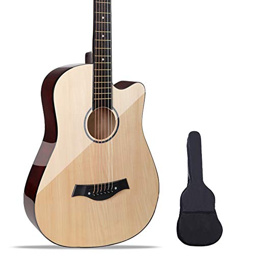 Acoustic Violin Folk Pop Guitar, Beginner Guitar Teenagers Teach Themselves Guitar, Starter Kit Good Stability for Beginners Learn to Play Guitar Shijinhao (Color : Beige)
