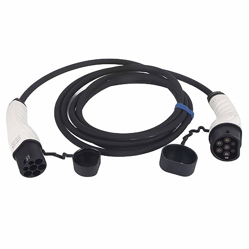 Tbest Câble de Charge EV Type 2 à 415 V 11 KW 5 M, Prise de Voiture électrique Robuste et étanche avec Certification CE TUV UKCA pour Mercedes