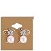 100 Pieces Kraft Paper Color Clamshell Hanging Brown Paper Earrings Display Card 2 x 2 inches