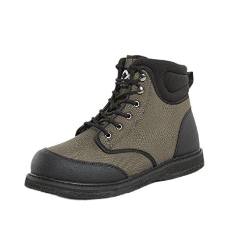 Duck and Fish Men's Felt Sole Wading Shoe (12 US) Olive