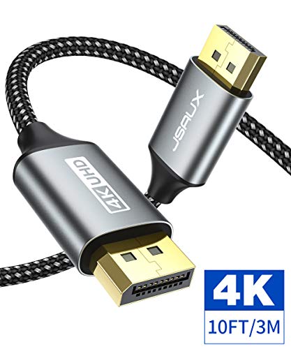 DisplayPort to Displayport Cable 10FT, JSAUX 4K@60Hz DP to DP Cable 1.2 Gold-Plated