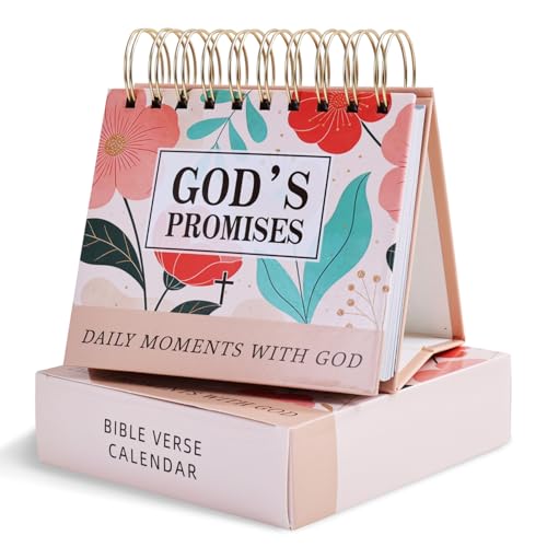 Daily Flip Calendar with Bible Verse Flip Perpetual Calendar with Prayers and Blessings Devotionals for Women Christian Gifts for Girls Faith Decor Spiritual Gifts Inspirational Scripture Art