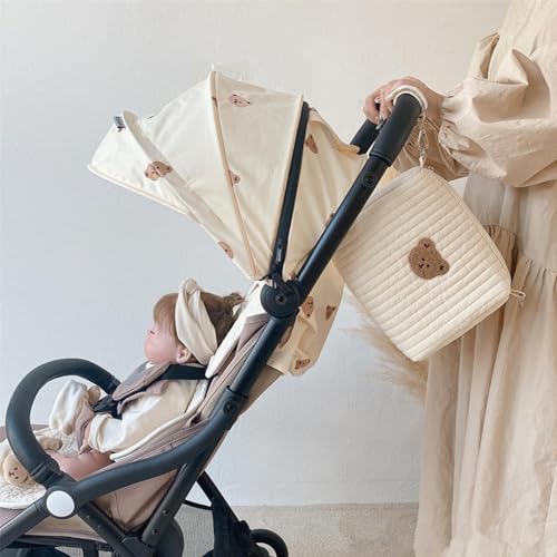 Bolso organizador para pañales con ganchos para cochecito miniatura 6