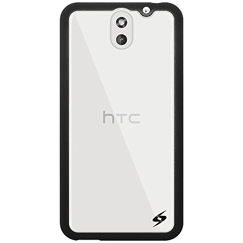 Amzer SlimGrip Hybrid Case Back Cover for HTC Desire 610 - Retail Packaging - Black
