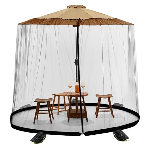 Moustiquaire pour parasol réglable pour stopper les moustiques dans le jardin et la cour