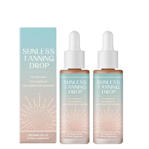 Gocce Abbronzanti Senza Sole, Confezione Da 2 Gocce Abbronzanti Per Il Corpo, Lozione Naturale Per Il Viso E Il Corpo, Gocce Abbronzanti Per La Casa, La Spiaggia E I Viaggi All'aperto