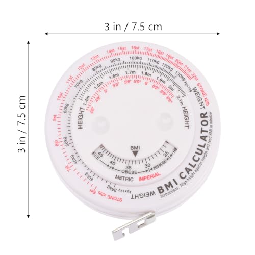 Luxshiny 2 piezas cinta métrica corporal retráctil miniatura 2