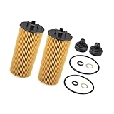 ACROPIX 2 Pcs Engine Oil Filter Replacement 11428570590 11428575210 Oil Fuel Filter for Mini Cooper