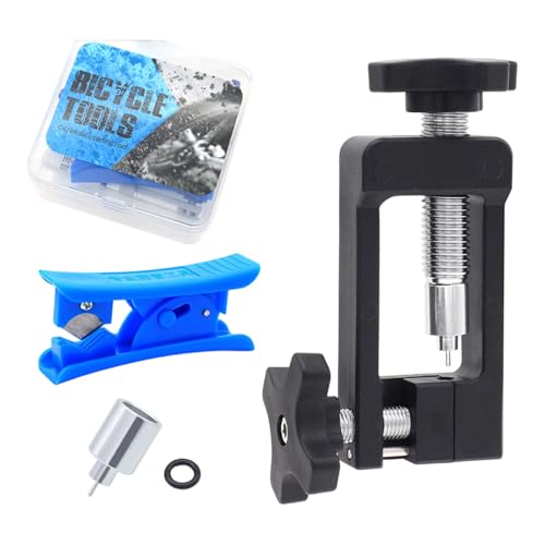 ブレーキブリードニードルインストーラー付きのプロのバイク油圧ホースツールマウンテンバイクメンテナンス用アルミニウム合金ディスクブレーキツール