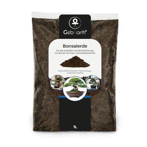 GebEarth® - Bonsai Erde | Professionelles Bonsai Substrat für stärkere Wurzeln und optimale Belüftung 【1L】