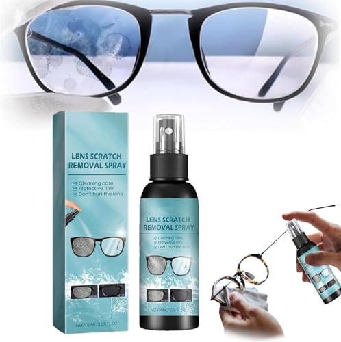 Limpiador de lentes, limpiador Lensluxe, removedor de arañazos de lentes, spray de eliminación de arañazos de lentes, repara arañazos, para lentes de sol, lente de cámara (1)