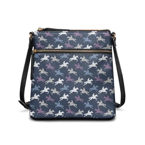 Image of Leather Purses for Women, Leather Hobo Bags for Women Travel Sling Purse Triple Zippered Pockets Shoulder Bag