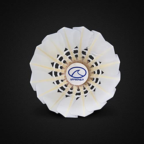 Spphoneix 12-Pack Goose Feather Badminton Shuttlecocks With High Durability Badminton Birdies Balls Model 901 #TOP5