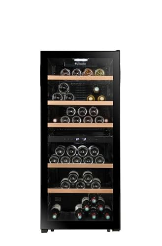 LA SOMMELIERE Cave de mise à température double zone LS102DZBLACK 102 Bouteilles