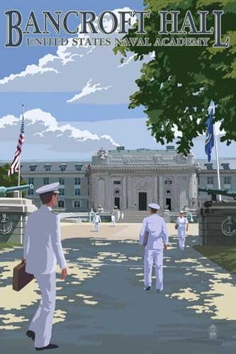 ART.COM Wall Art Print Bancroft Hall - United States Naval Academy - Annapolis, Maryland by Lantern Press, 16" x 24"