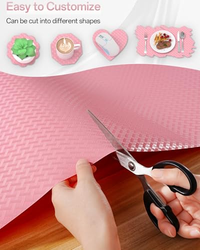 Shelf and Drawer Liner for Kitchen Cabinet, Non-Adhesive 18in x 120in Waterproof Contact Paper Refrigerator Liners Thickened Durable EVA Material Non Slip Mat for Dresser Cupboard Pantry Protector — view 6