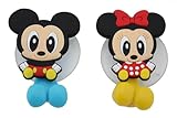 FINEX Mickey Mouse & Minnie Mouse Toothbrush HoldersSet of 2 with Suction Cup for Wall in Bathroom