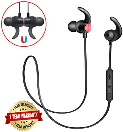 Bluetooth Headphones with Magnetic Connector & In-Line Controls