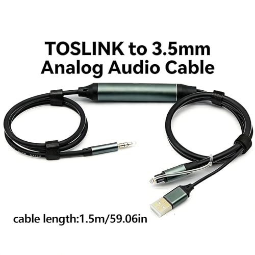 Cable convertidor de sonido óptico digital a analógico USB para eliminar interferencias 3