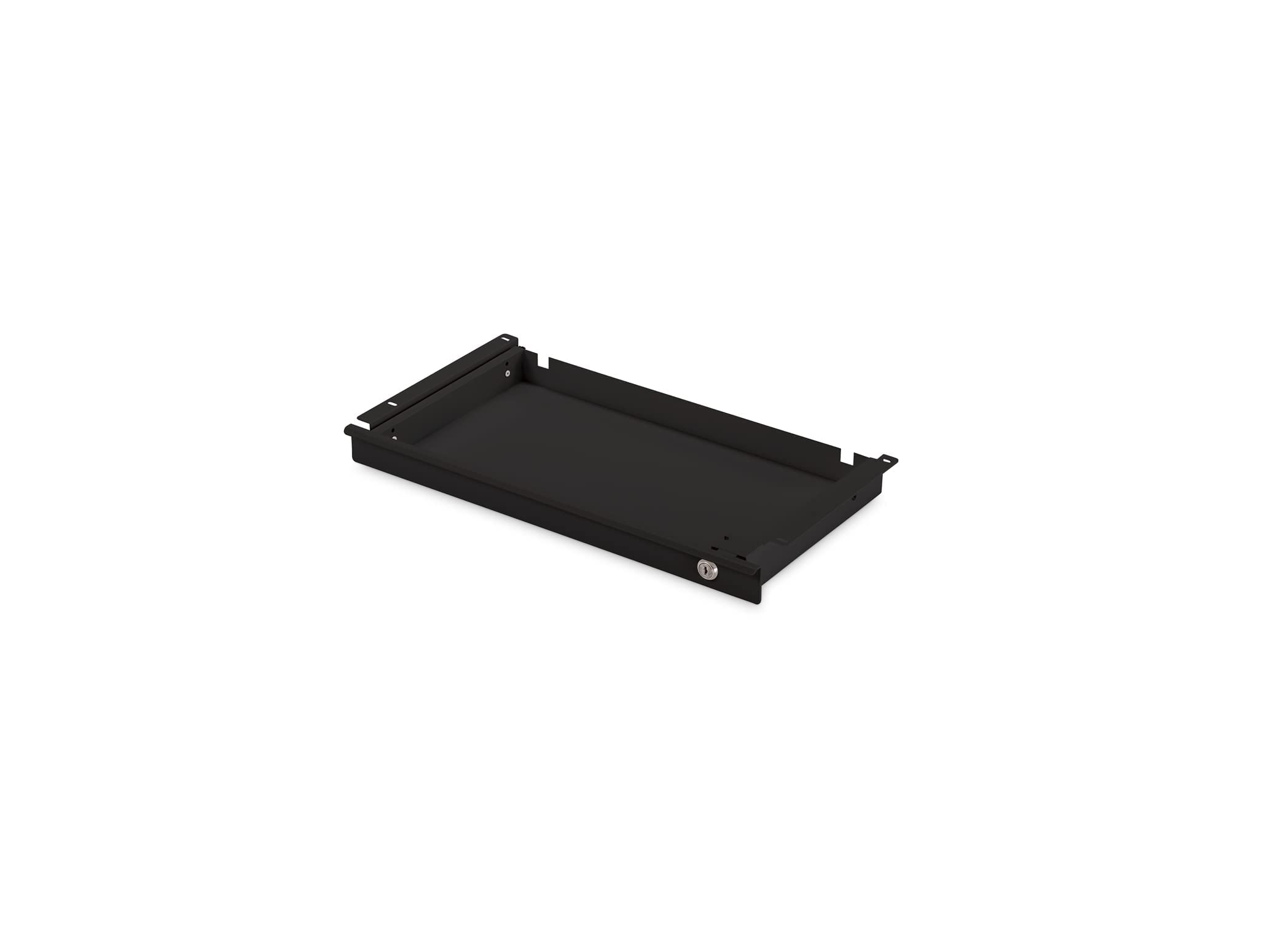 Cassetto sotto scrivania Estraibile. Organizer per Ufficio. Cassetti scrivania Dotati di Serratura. Ideale per scrivanie, tavoli e banchi. L50 cm P25cm. 100% Made in Italy (Nero)