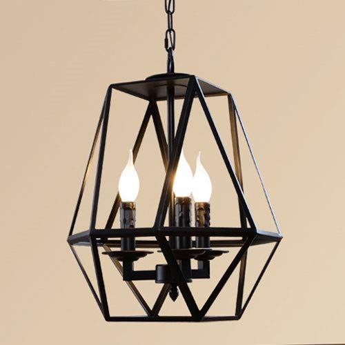 LED Moderne Kronleuchterlampe, Industriestil Kronleuchter Eisen Metall Pendelleuchte - Kerzenform - Einfachheit Pendelleuchte Schlafzimmer Restaurant Lampe Hängeleuchte, E14 Deckenleuchten, Mod, Licht