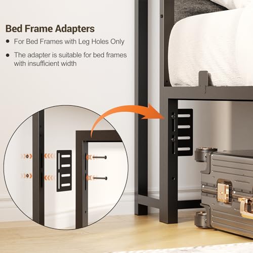 Unikito Headboard for Full Size Bed with Storage Shelf, Head Board with 3 Outlets and 2 USB Ports, Headboards with RGB LED Light, Height Adjustable, Sturdy and Stable, Easy Assembly,Black Oak - Thumbnail 6