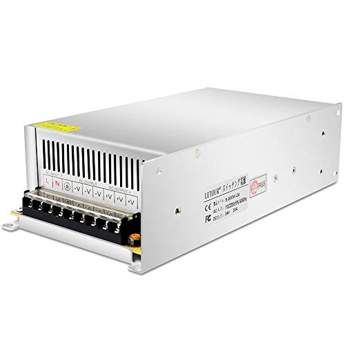 LETOUR 安定化電源 直流電圧変換器 AC DC 電源変換 DC24V 20A 480W大容量電源 負荷電圧遮断 放熱ファン付 安全保護回路 AC DCコンバーター 自動リカバリー 電源装置 LEDライト/発光ログ/通信装置/家電製品など用