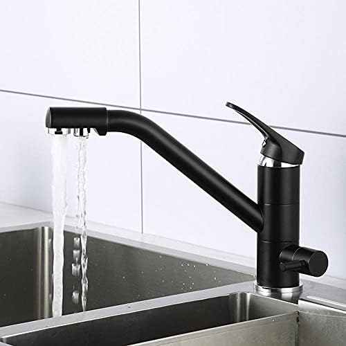 Filtre À 3 Voies Avec Filtre À Eau, Mitigeur D'évier Pivotant À 360 Degrés, Purificateur D'eau Potable, Chromé,Noir