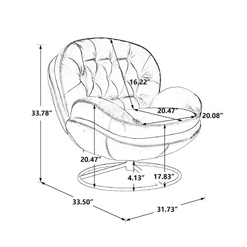 Sillón Lounge Moderno Terciopelo Marrón miniatura 3