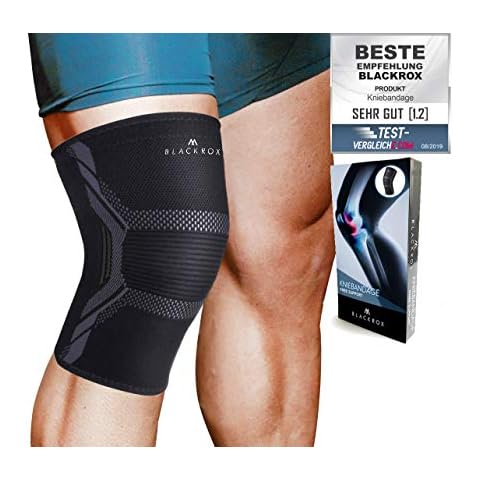 BLACKROX Kniebandage Sport Vergleichssieger Kompressions Knie Bandage Cover