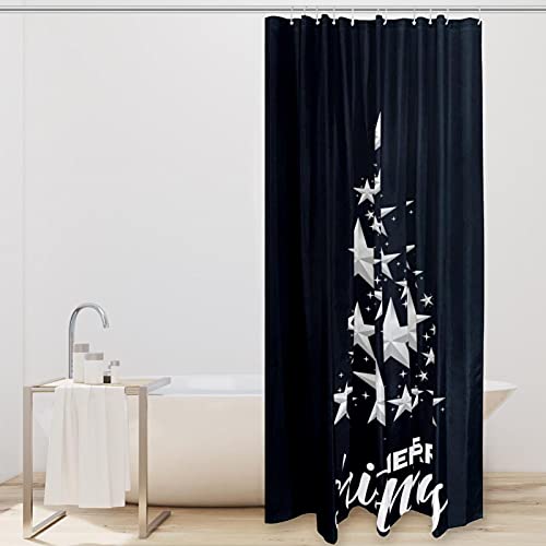 Rideau de douche Noël imperméable avec crochets robustes pour enfants