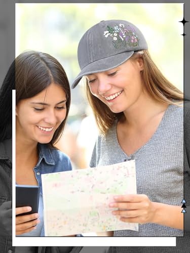 Image of Biggun Trendy Embroidered Baseball Cap for Girls Women Men - Adjustable Soft Breathable Hats for Casual Wear