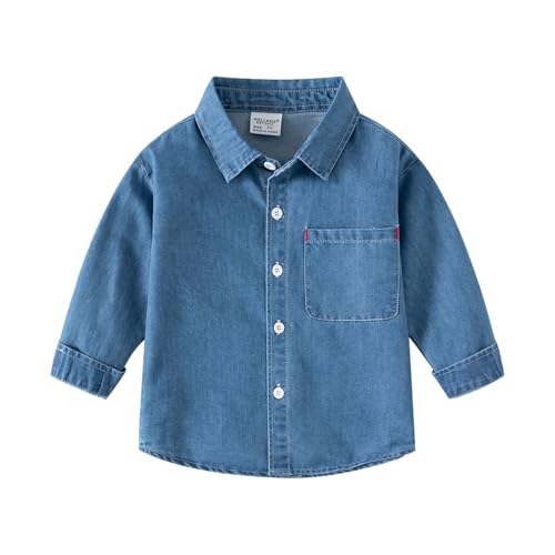 Boys Small And Medium Children Denim Jacket Fall Casual Long Sleeved Denim Shirt Casual Jacket for Autumn Winter