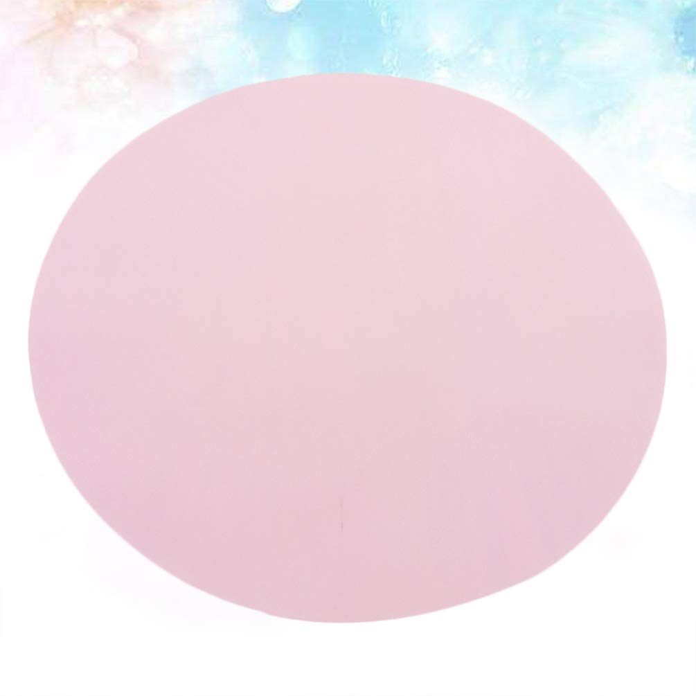 Dog Cat Placemat Mat Round Silicone Waterproof Pet Food Mat Heat Insulated Non-Skid Spill Pet Feeding Mat Pink