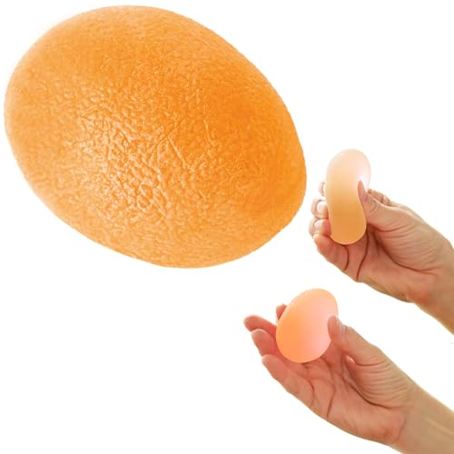 SISSEL® Press Egg Orange, Extra-Stark |Hand- und Unterarmtrainer| Förderung von Muskelaufbau und Beweglichkeit |Ergonomisches Design|Inkl. Übungsanleitung | Ideal für Physiotherapie & Rehabilitation