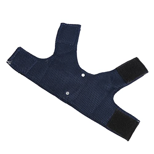 Hundegeschirr aus Denim, Welpengeschirr aus weichem Mesh mit Nylonleine für kleine Hunde und Katzen (L)