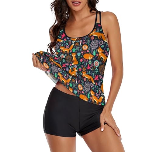 Tankini de fútbol para mujer con pantalones cortos que evitan rozaduras 2