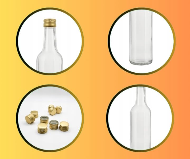 Amajoy 30 Bottiglie Di Vetro Da 100 Ml Con Tappo A Vite – Perfette Per Liquori, Oli E Cosmetici