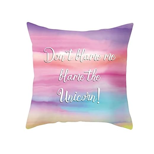 Ayoiow Kuddöverdrag kuddfodral 45 x 45 cm, prydnadskuddöverdrag med dragkedja skylla inte på mig skylla på enhörningen! Kuddöverdrag 45 x 45 cm soffkuddar för vardagsrum, polyester