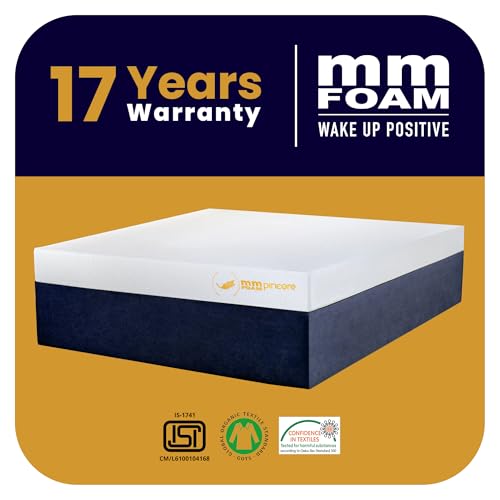 Image of MM FOAM Pincore - Cool, Hypoallergenic, 100% Natural Latex Mattress, 72 x 66 x 5 inches (Queen)
