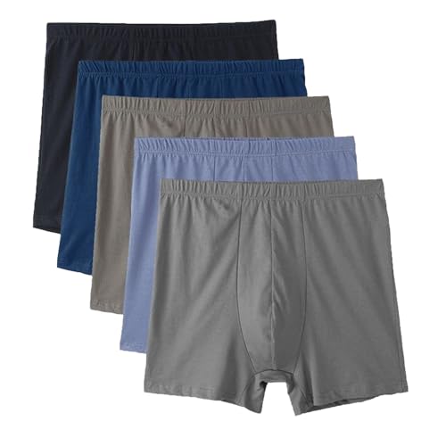 L-10XL Plus Size Herren Boxershorts 100% Baumwolle Weich Atmungsaktiv Unterwäsche For Mittleres Und Älteres Alter Unterhose Höschen Mit Hoher Taille(10XL)