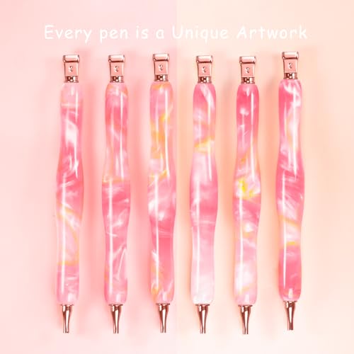 Image of Praise V Do Diamond Painting Art Drill Bead Dot Pick Pen Kit with Screw Stainless Steel Rose Metal Tips Nib Placer Roller Tool Accessories Ergonomic Stylus for 5D Diamond Paint Nail Art PinkWhiteGold