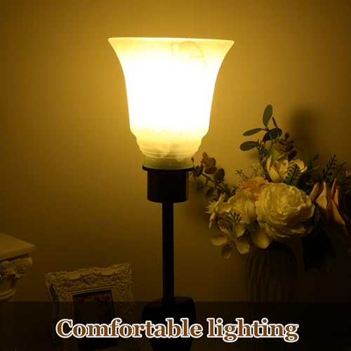 Image of STOBAZA 4 Pack Frosted Glass Lampshades 5.51X5.11X5.11In Replacement Light Covers for Ceiling Fan and Wall Sconce Bell Shape Fixture Globes Easy Install Home Lighting Decor