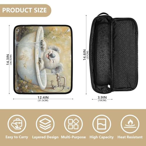 Estuche de viaje 2 en 1 para plancha y rizador de pelo miniatura 4